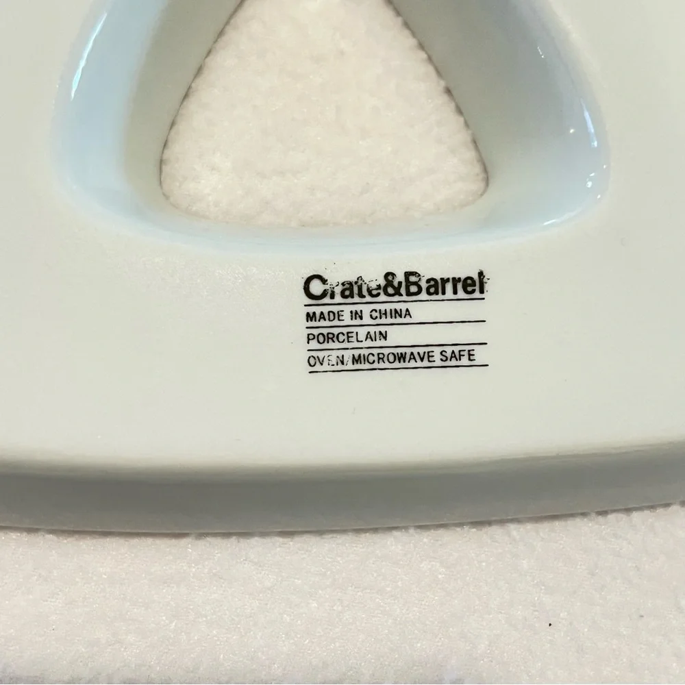Crate & Barrel Triangle Porcelain Appetizer Serve Wear